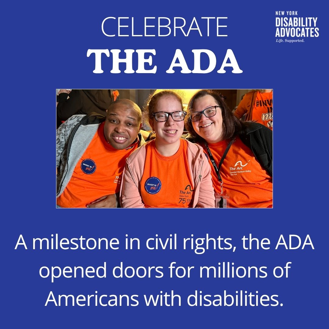 NYDisabilityAdv's tweet image. Today, we celebrate the anniversary of the Americans with Disabilities Act, signed in 1990 to protect the rights of over 61 million Americans with disabilities.
#ADAAnniversary #DisabilityRights