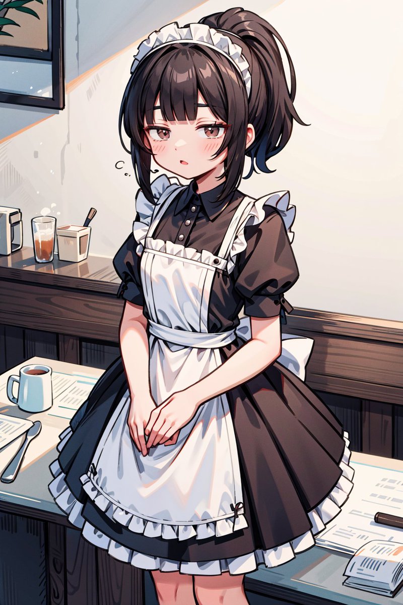 AdvanceNext1878's tweet image. 皆様は、ま、まだ寝てますよね…？
ポンコツご主人は寝落ちしたので早起きでした
#AIイラスト　#ジト目同盟