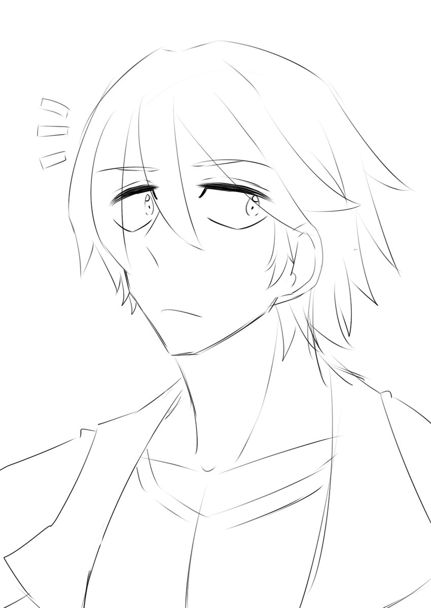 ruru_ruruno's tweet image. さなげやまを描いてる途中に描いた息抜き短髪山、二枚目お気に入りです