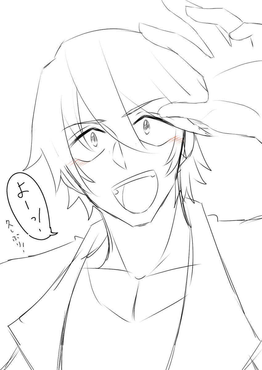 ruru_ruruno's tweet image. さなげやまを描いてる途中に描いた息抜き短髪山、二枚目お気に入りです