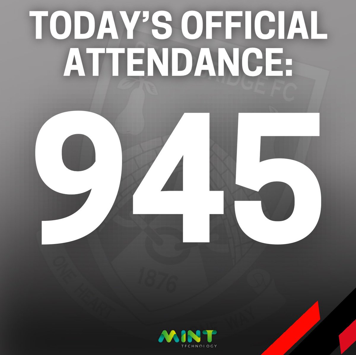 StourbridgeFC's tweet image. Today’s attendance was 945 🙌🏻

Thank you to everyone who joined us this afternoon at @StourbridgeRFC 🔴⚪️

#StourbridgeFC | #Glassboys