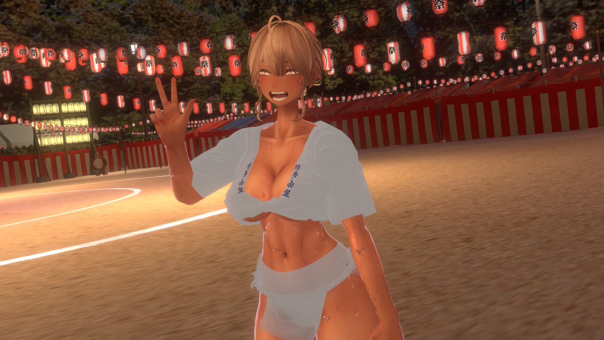 CONNECT_1112's tweet image. #VRC_CONNECT
①めくられてます。
②めちゃくちゃ夏って恰好
③和ｘスカジャンも良い
④仲良くおはなし