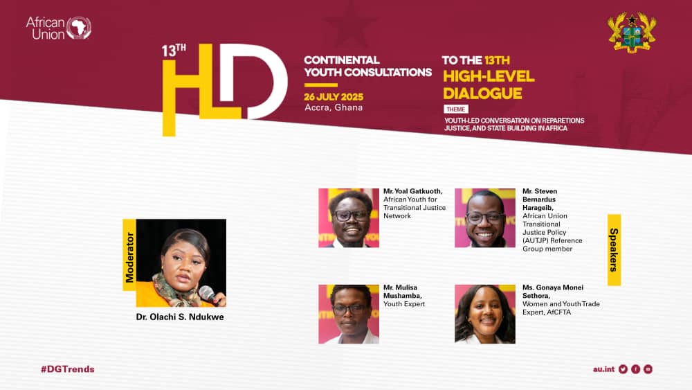 🔶Happening Now  :

A conversation on the Role of Young People in State Building and Good Governance.

<a href="/Yoal_Gatkuoth/">Yoal Gatkuoth (Chànge De Gatkuoth)</a>
<a href="/stevenharageib/">SBH</a>
Mulisa Mushamba
Gonaya Munei Sethora

#DGTrends