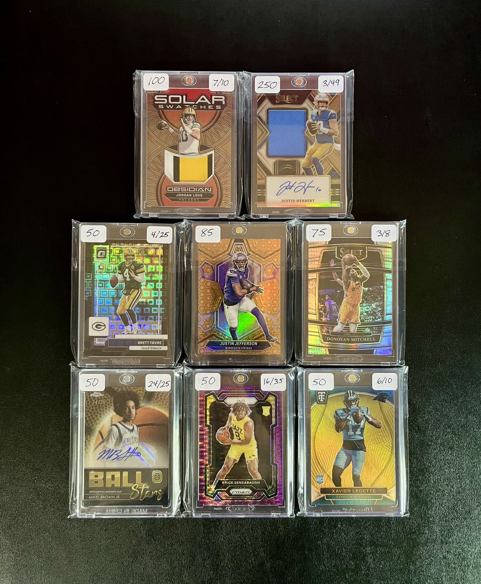 SpeshSportsTM's tweet image. Cards For Sale
🆕 Inventory!
🟢= $10
Pitts /100
Gresham /10
+shipping
@TheHobby247 @HobbyRetweet_ @SportsCardDeals @westcards28 @Mock10Breaks @84baseballcards