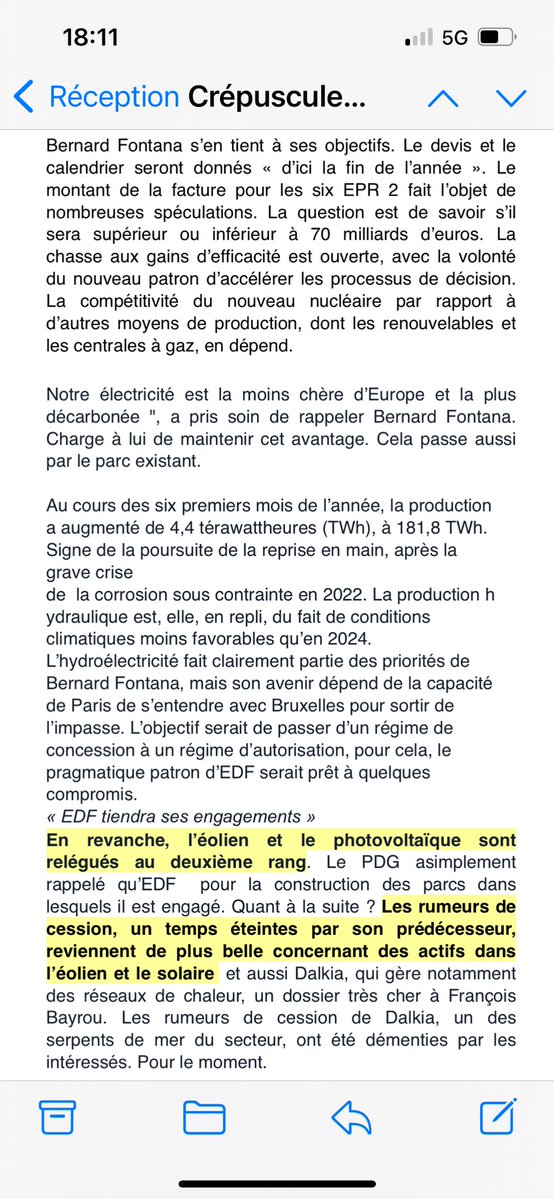 Via la #FED et <a href="/lefigaro/">lefigaro</a> : RETOURNEMENT FAVORABLE AUX #GUEUX ! Une étape clé vient d’avoir lieu pour échapper au doublement de la #factureElectricite : <a href="/EDFofficiel/">EDF</a> marque son hostilité à la loi #PPE3 encore soutenue par le gouvernement : «  l'éolien et le photovoltaïque (PAYÉ