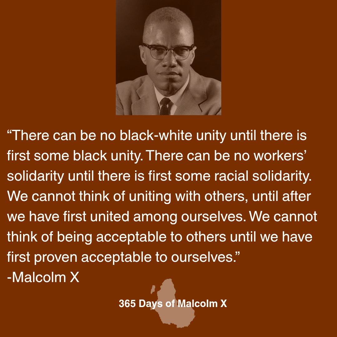 KamauRashid's tweet image. May 19, 2025 marks 100 years since the birth of Malcolm X. Join me in celebrating Malcolm X through 365 days of his ideas.
#365daysofMalcolmX #100yearsofMalcolmX #MalcolmX