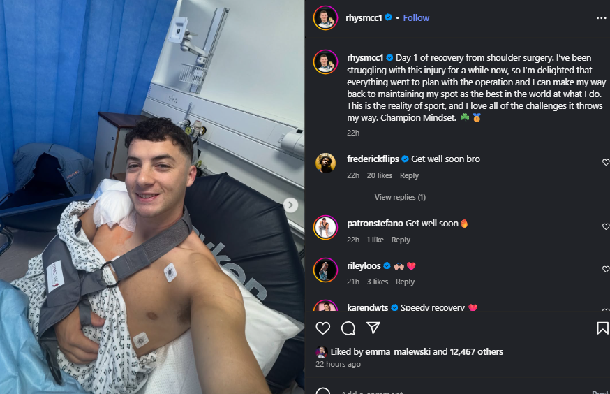 kmkeirns's tweet image. 🇮🇪 Rhys McClenaghan has had shoulder surgery. He is out for the season.
instagram.com/p/DMih0l4tUFf/…