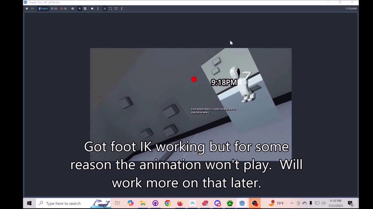 davididev's tweet image. Working on a couple of #VR projects this week, one was #madewithunity and the other one in the #godotengine.  Been working a lot longer hours lately so I&apos;ve had less time to work on this stuff.
youtube.com/watch?v=MBv1RX…