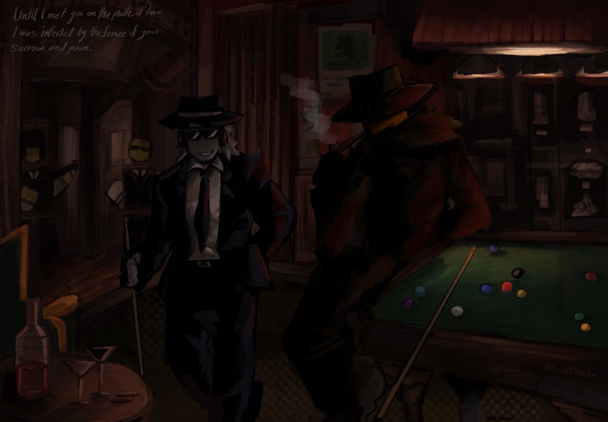 SoliBlaze's tweet image. Pool game 
#doublefedora #forsaken