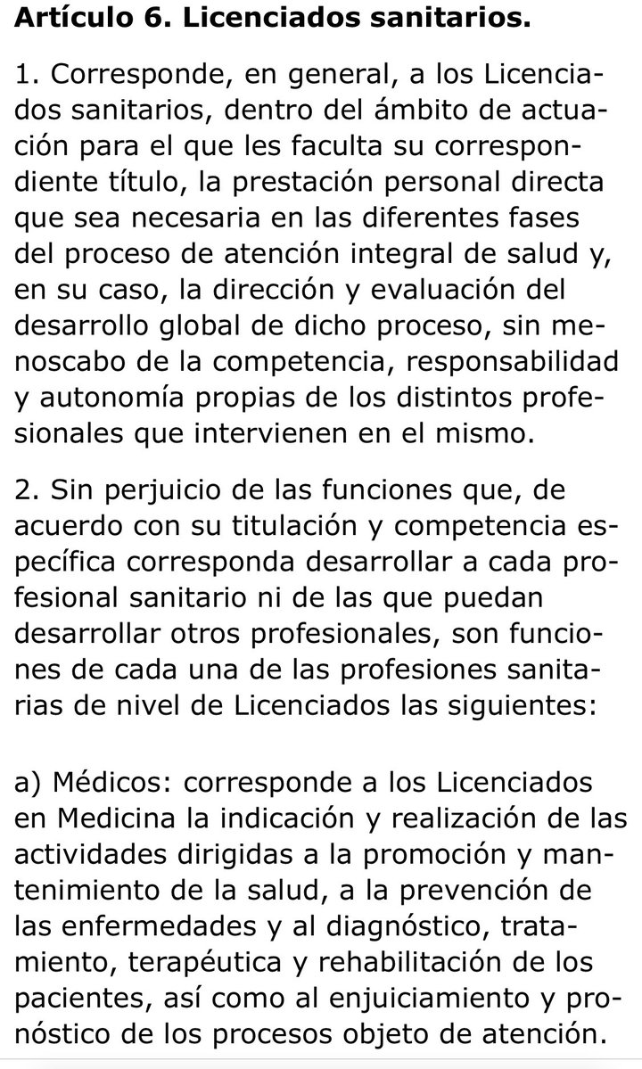 NoAnteProyecto's tweet image. No es opinable. Es ley. 
Los enfermeros cuidan. 
Los médicos diagnostican y tratan. 
No entendemos la polémica. 

Zapatero a tus zapatos, enfermero a tus cuidados. 

boe.es/buscar/pdf/200…