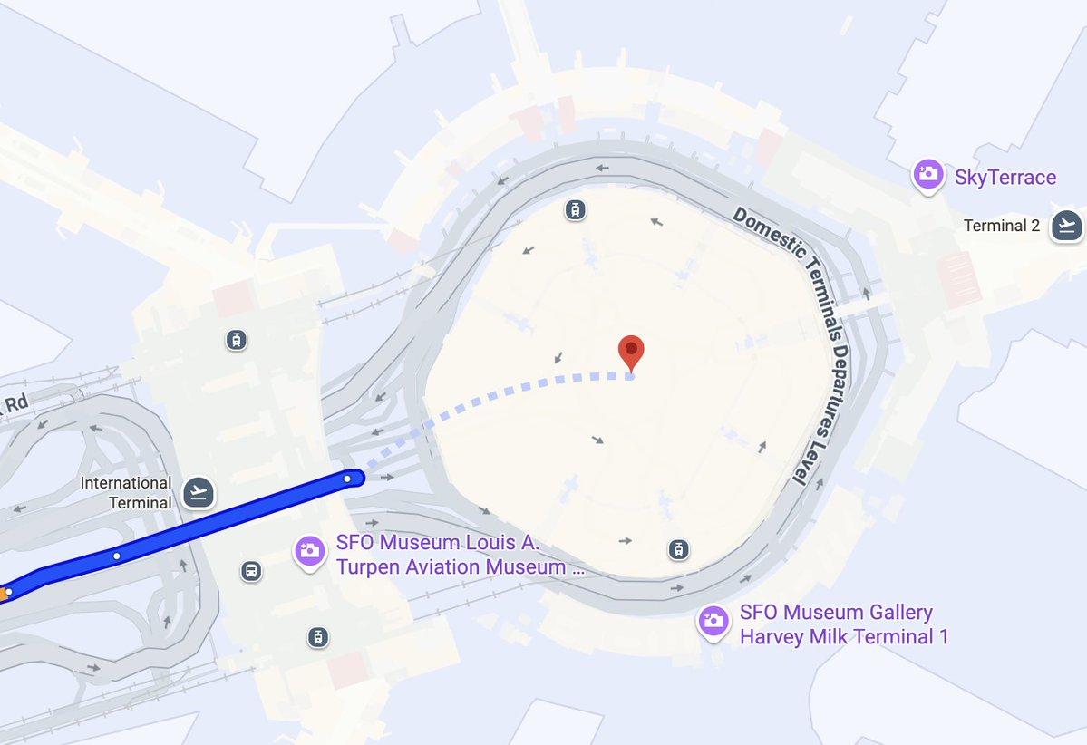 ciphergoth's tweet image. Google Maps thinks I want to stop the car just in front of the parking garage, and walk the rest of the way.