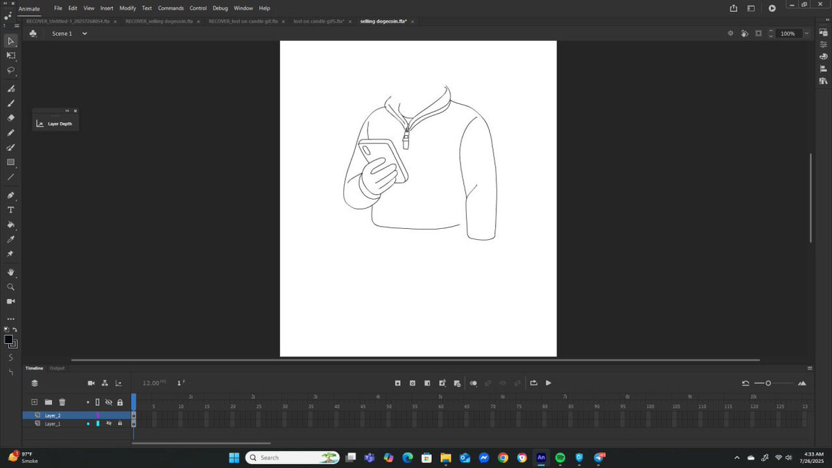 BellscoinDev's tweet image. Drawing @lukewrightmain and @adamamcbride so many times for this 2861 frame animation makes you want to meet them in person. 🧍 🔔 $Bells