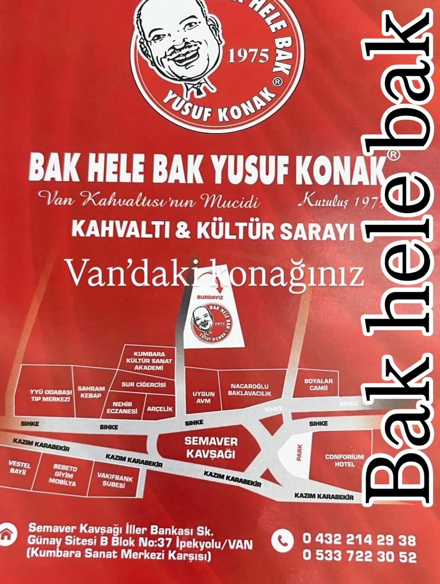 Yarım asırlık lezzet durağınız Van’daki konağınız #bakhelebak #farigül 

#bakhelebakyusufkobakkahvaltıkültürsarayifarizgülvan. <a href="/bakhelebak/">Bak Hele Bak Yusuf Konak Kahvaltı Sarayı</a> <a href="/FarizGl/">Fariz Gül</a>