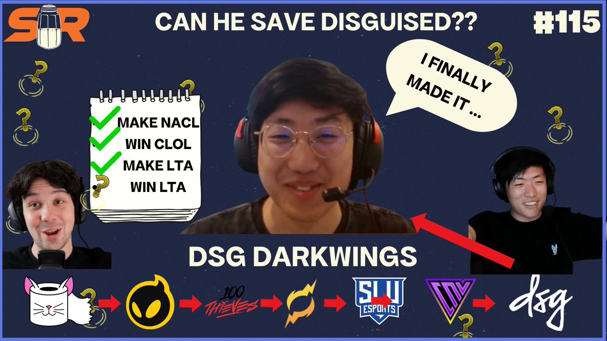 SaltyRunbackNA's tweet image. Episode 115 of Salty Runback is LIVE on all platforms!!
We sat down with @DARKWINGSLOL, the newest mid laner for @Disguised, talking about his motivation to make it to the LTA, his journey to get there, and what he thinks about his first matchup vs. Quad and FLY.
Link below!