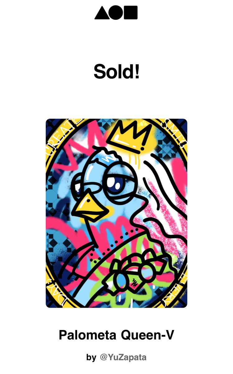 YuZapata3SC's tweet image. SOLD ‼️
Palometa Queen V 1/1 #NFT was collected by @MaryPatBing welcome to the #PalometaGang
Since next week it’s my birthday I want to celebrate with you by sending you a cool airdrop, please check out your hidden tab on open sea :)