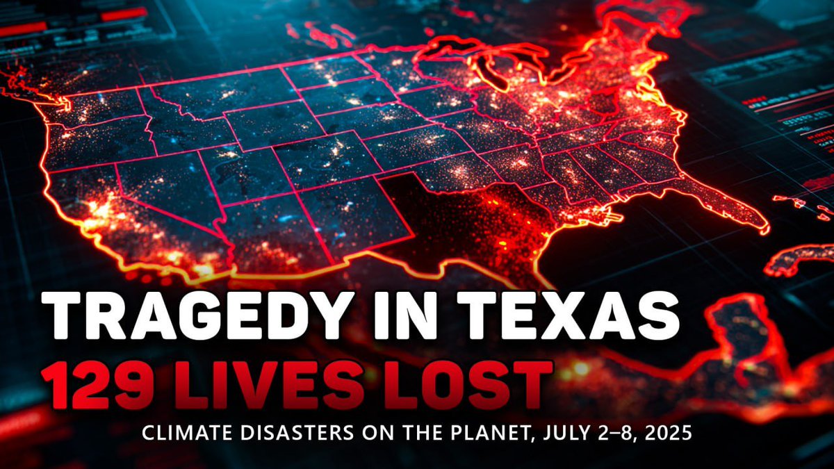 Summary of climate disasters on the planet from July 2 to 8, 2025

Cataclysms July 2–8
◾️Sudden flood in Texas claims over a hundred lives
◾️Mount Lewotobi volcano in Indonesia ejects ash up to 18 km (11.2 mi) high
◾️Wave of powerful storms in Russia

✅Read the article here: