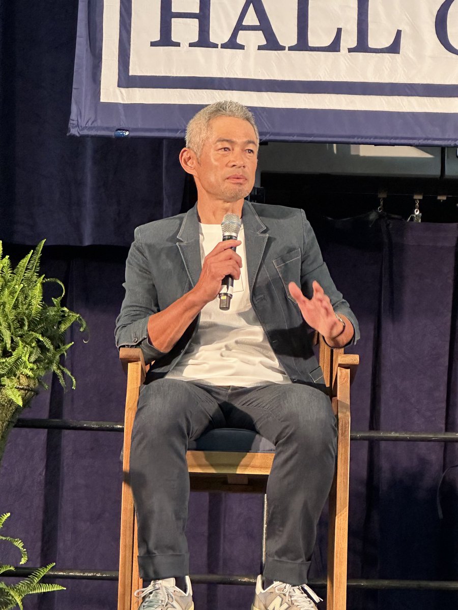 Ichiro with a simple answer to what was the key to his almost immortality in playing the game,

“Because I loved it.”

Also, he said he went to a field here yesterday to run and play catch.