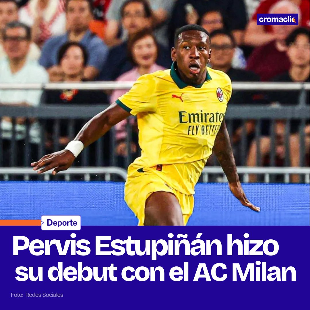 Cromaclictv1's tweet image. ¡SUS PRIMEROS MINUTOS! 🤩🇪🇨
#ACMilan derrotó 4-2 a #Liverpool en partido amistoso celebrado en Hong Kong.
📌 Pervis Estupiñán ingresó en el minuto 63 del partido.
#futbol #ecuatorianos #Milan #amistoso #Pervis