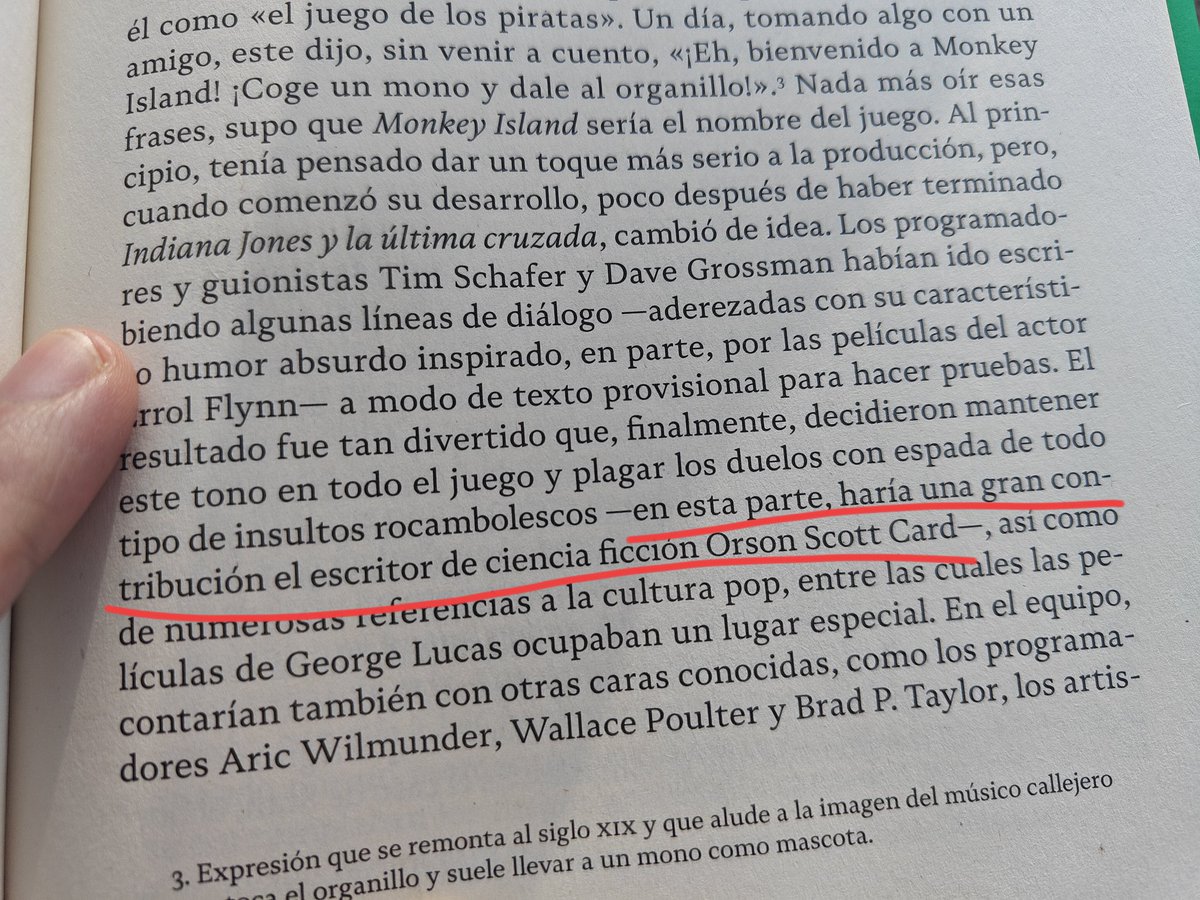 luiseteiart's tweet image. Stop bulos, Orson Scott Card nunca participó en la escritura de los duelos de insultos del videojuego Monkey Island. (Por lo demás me está gustando el libro 😜)
Libro: Maniac Mansion: las aventuras de Lucasarts |RBA
@ACPorrua