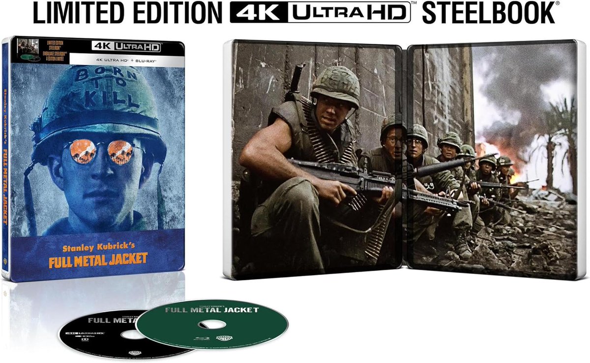 Lbabinz's tweet image. Full Metal Jacket 4K Steelbook is $41.16 on Amazon lbabi.nz/lSNSou #ad