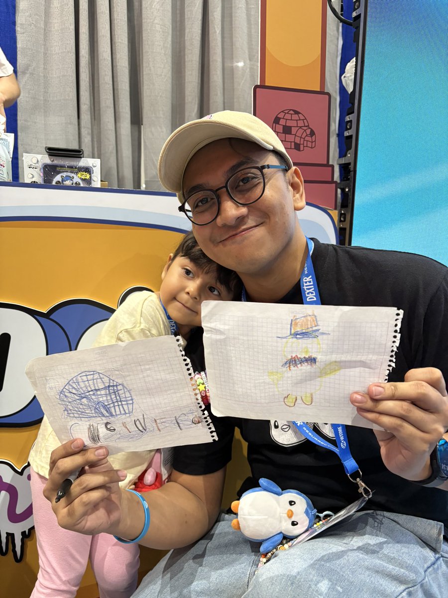 PudgyPartners's tweet image. My favorite moment at comicon was when this little fan brought her igloo drawing for our resident celebrity @afiqpengu — beautiful to see how much joy this brand brings to the entire family. 🐧🥰♥️