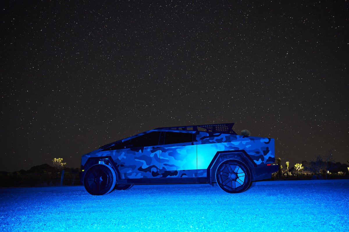 CyberBagChaser's tweet image. Under the stars, built for Mars.
🌌⚡ #Cybertruck #NightShoot #DesertVibes #TeslaUnderStars #joshuatree