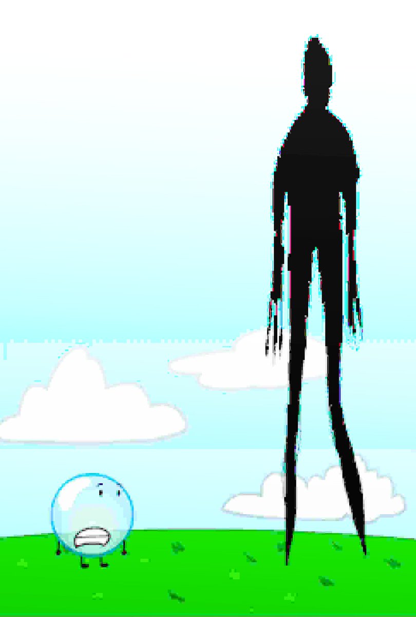 tailsthestupid's tweet image. object show where the host is a tall rotoscoped eldritch horror