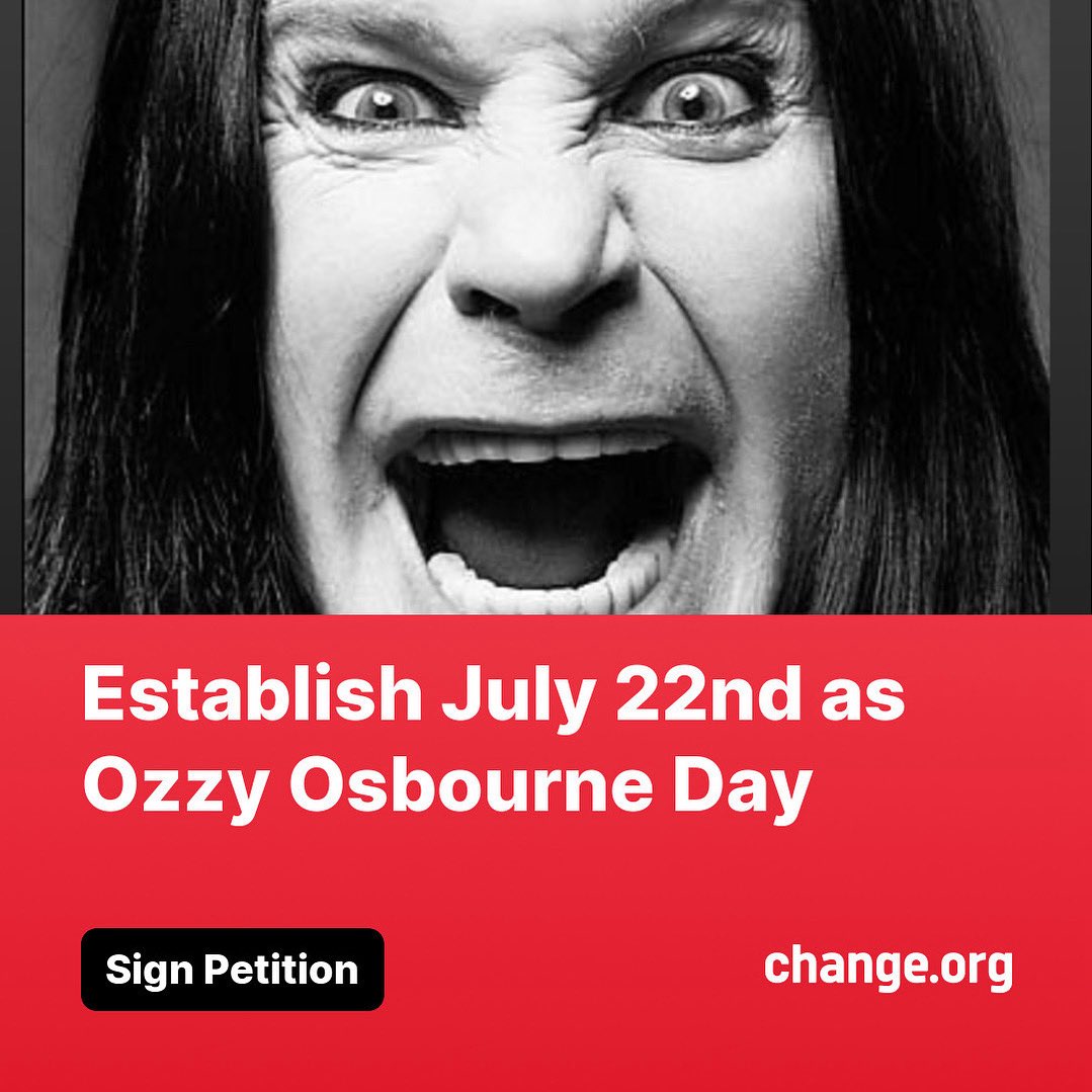 🚨Over 3K signatures now. Thanks for this tremendous support for Ozzy!! #OzzyDay #OzzyOsbourne #HeavyMetal #Ozzy 

Sign here and Share:

change.org/OzzyOsbourneDay