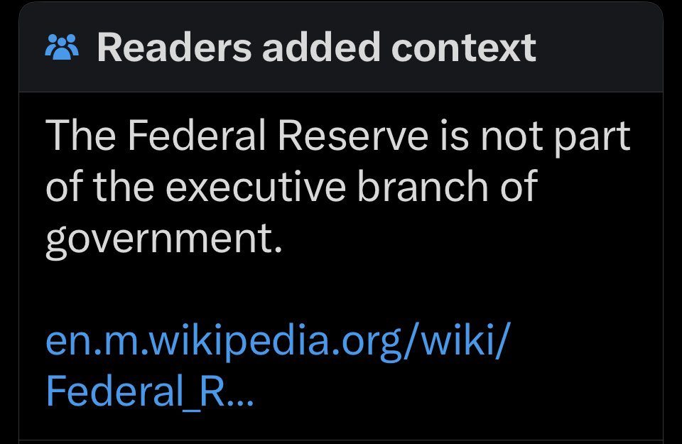 If the Federal Reserve isn’t part of the executive branch, then what branch is it part of?

Jay Powell isn’t a lawmaker, so he’s not part of the legislative branch

Nor is a jurist, so he’s not part of the judicial branch

There is no fourth branch under the Constitution