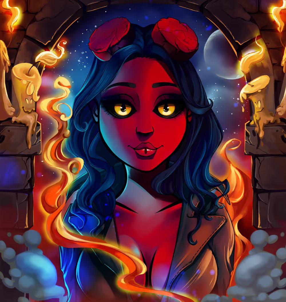 Gm 💕💕💕💕 My Hellgirl is finally ready . I hope you like her in this look .🔥🔥🔥🔥🔥 opensea.io/item/matic/0x4…                #NFT #MurMeow