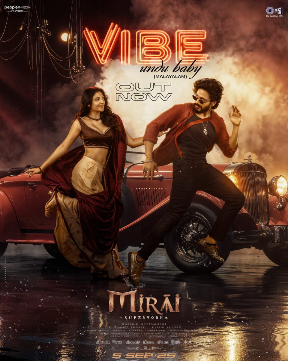 Sabari PRO (@pro_sabari) on Twitter photo It's time to Vibe & Groove πΆβ€οΈβπ₯
#MiraiFirstSingle out nowπ₯
β linktr.ee/MiraiFirstSingβ¦
A <a href="/GowrahariK/">Gowra Hari</a> Musical π΅
#MIRAI in cinemas SEP 5th, 2025.
SuperHero <a href="/tejasajja123/">Teja Sajja</a>
Rocking Star <a href="/HeroManoj1/">Manoj Manchuππ»β€οΈ</a>
<a href="/RitikaNayak_/">Ritika Nayak</a> <a href="/Karthik_gatta/">Karthik Gattamneni</a> <a href="/vishwaprasadtg/">Vishwa Prasad</a> #KrithiPrasad It's time to Vibe & Groove πΆβ€οΈβπ₯
#MiraiFirstSingle out nowπ₯
β linktr.ee/MiraiFirstSingβ¦
A <a href="/GowrahariK/">Gowra Hari</a> Musical π΅
#MIRAI in cinemas SEP 5th, 2025.
SuperHero <a href="/tejasajja123/">Teja Sajja</a>
Rocking Star <a href="/HeroManoj1/">Manoj Manchuππ»β€οΈ</a>
<a href="/RitikaNayak_/">Ritika Nayak</a> <a href="/Karthik_gatta/">Karthik Gattamneni</a> <a href="/vishwaprasadtg/">Vishwa Prasad</a> #KrithiPrasad