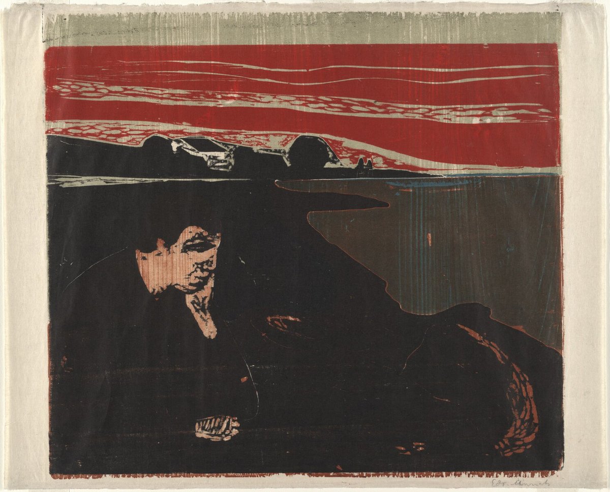 Evening. Melancholy I (Aften. Melankoli I), 1896 #artbots #munch