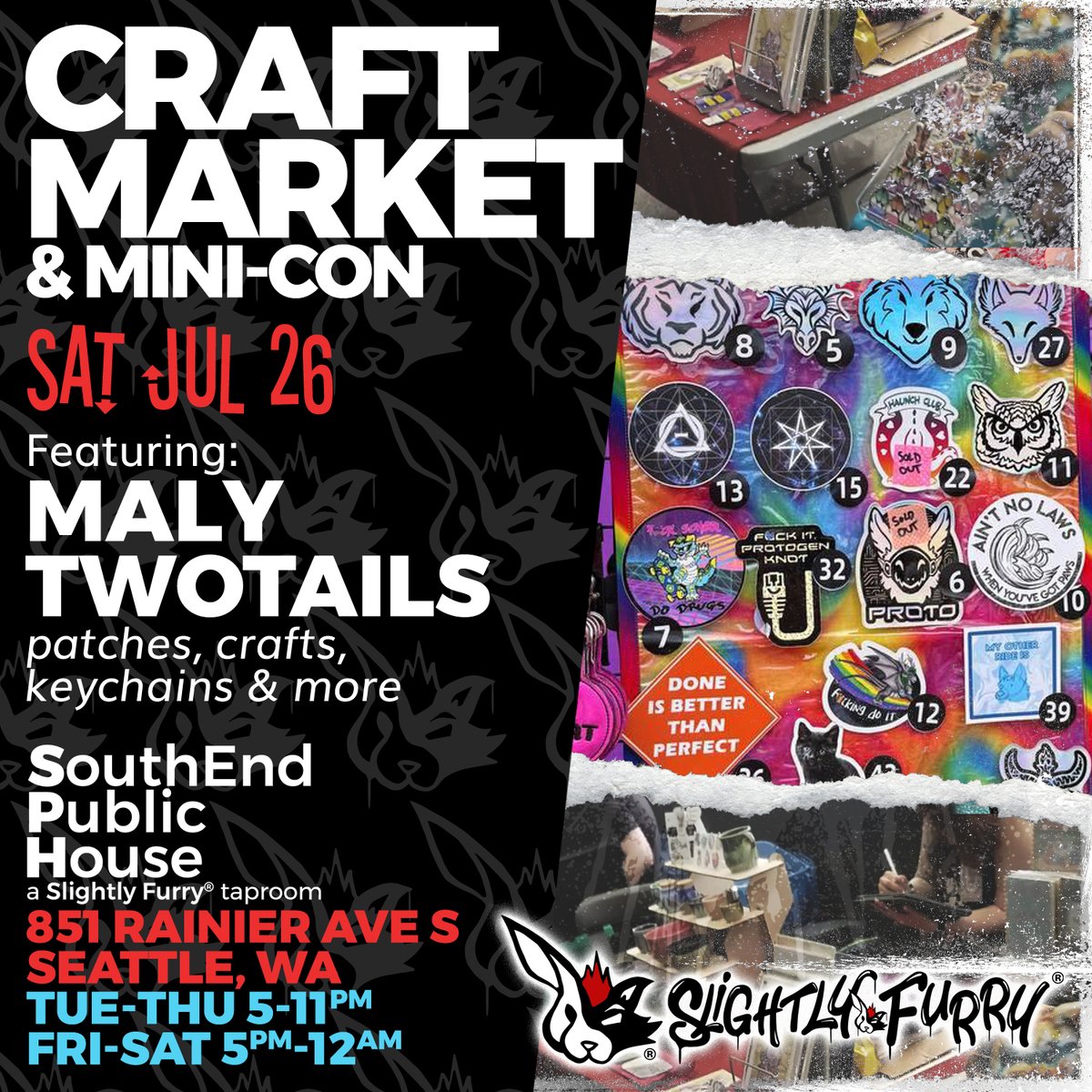slightlyfurry's tweet image. Here's a few more of the incredible talent coming in for tonight's Craft Market. Who are you excited for?
#SouthEndPublicHouse #craftmarket #cider #Seattle