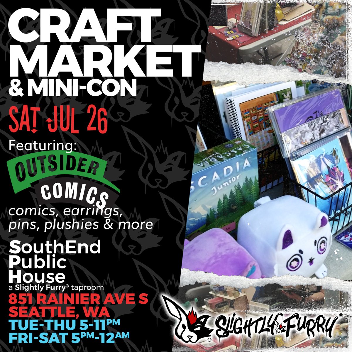 slightlyfurry's tweet image. Here's a few more of the incredible talent coming in for tonight's Craft Market. Who are you excited for?
#SouthEndPublicHouse #craftmarket #cider #Seattle