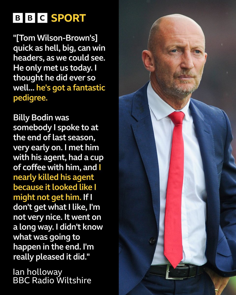 BBCWiltsSport's tweet image. Two new faces got minutes today for Swindon Town and Ian Holloway told us exactly what he sees in them 👀
#STFC #BBCFootball