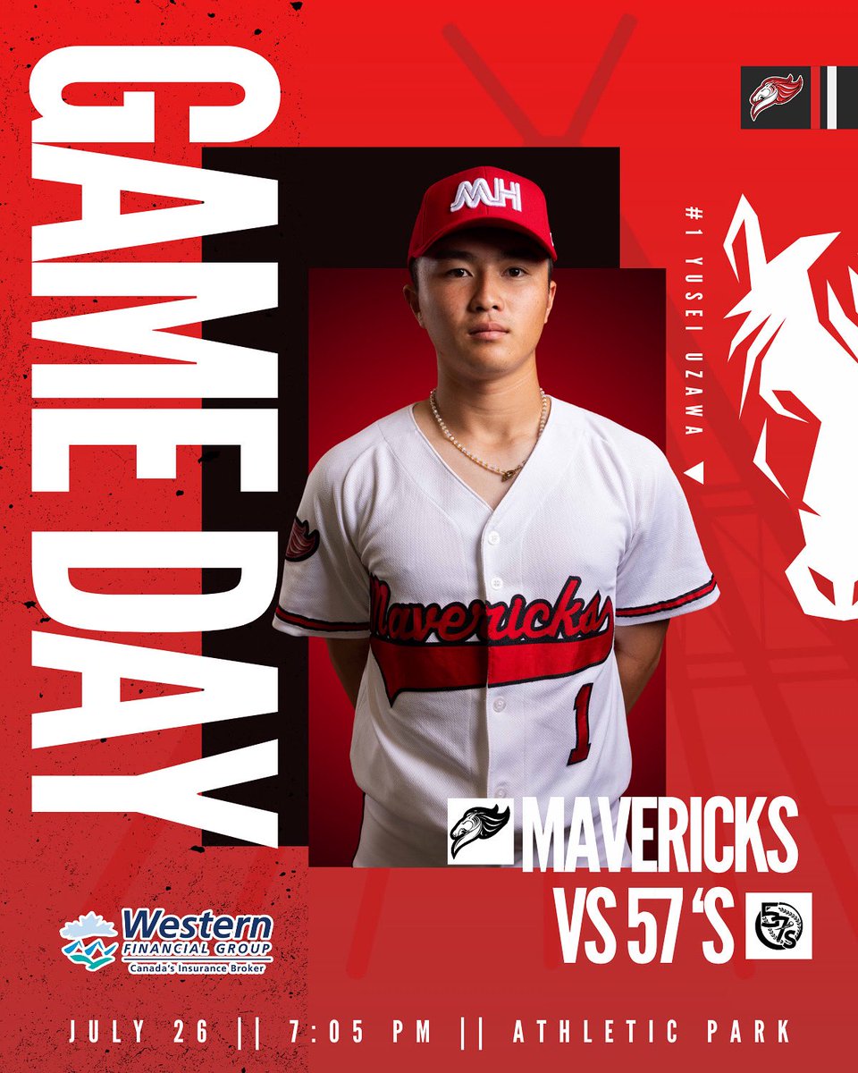 mhmavericks's tweet image. ▪️JULY 26 VS SWIFT CURRENT 57’S▪️
🗓️ July 26, 2025
🍻 Happy Hour 6:00-6:45 $1.00 off drinks!
🕗First Pitch 7:05pm
🔘Sponsored by Western Financial
🆚 @swiftcurrent57s
🏟️ Athletic Park
🎟️ tickets.themavericks.ca
📺 @flosports
#medhat #yxh #wcbl