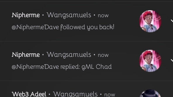 Wangsamuels's tweet image. Guess who followed me today too?
@NiphermeDave 🫣
Thanks for the follow, Chief