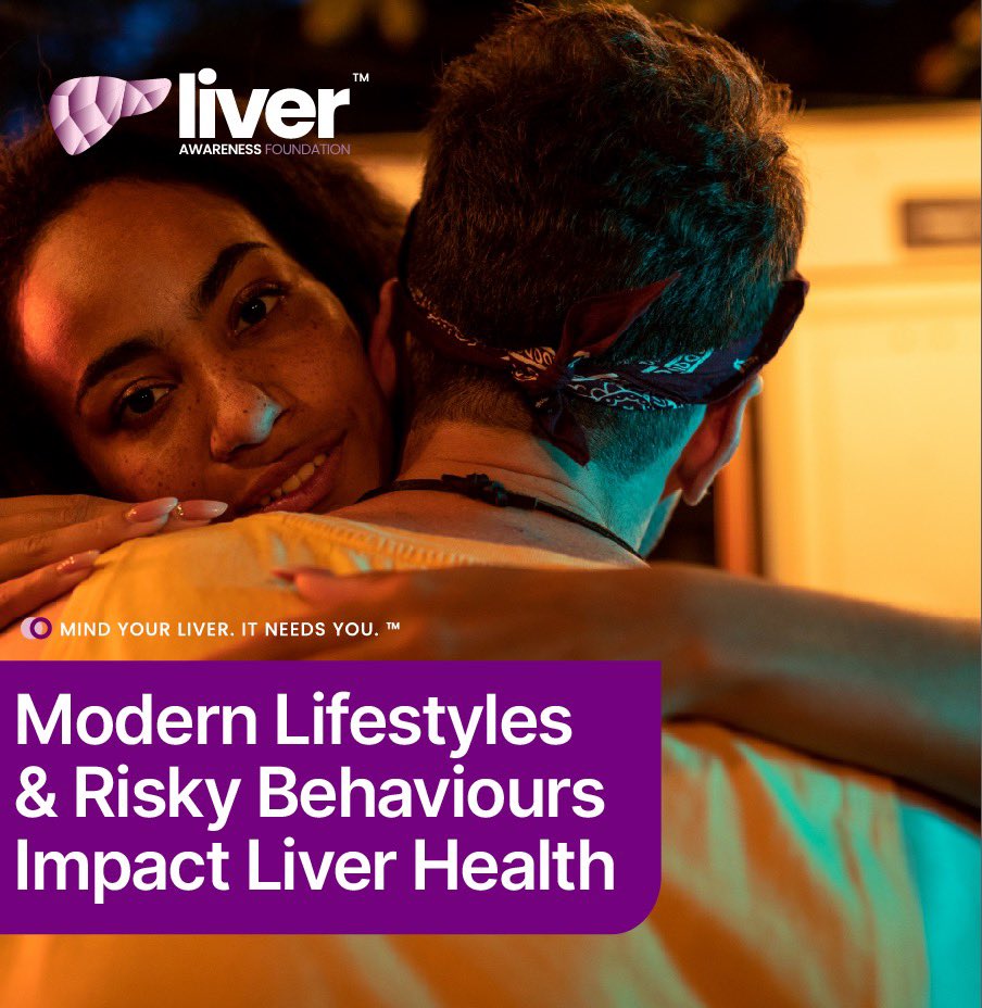 LiverAwareness's tweet image. Modern lifestyles. Hidden liver risks.
It’s not just about alcohol.
• Recreational drugs
• Unprotected sex
• Shared tools
• Risky Behaviour
Even small patterns can quietly impact your liver.
Mind Your Liver. It Needs You.™
#LiverAwareness #GenZHealth #LiverHealth