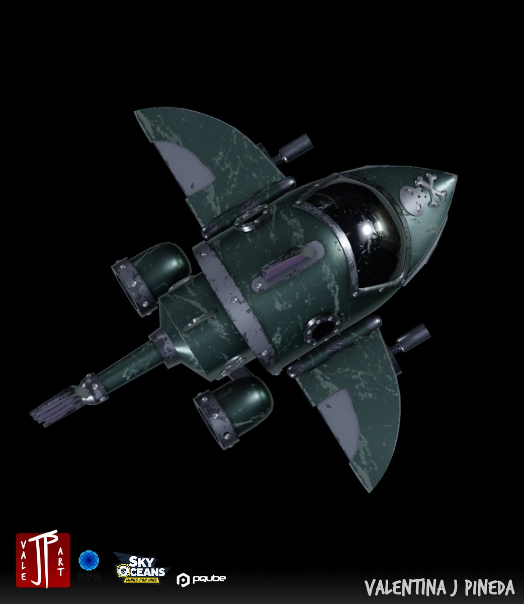 ValeJP_art's tweet image. Finally posting Sky Oceans: Wings for Hire work!
This was the first ship I made, and was re-textured by me for portfolio purposes 🙂
Sky Oceans: Wings for Hire @SkyOceansGame belongs to @OctetoStudios and published by @PQubeGames