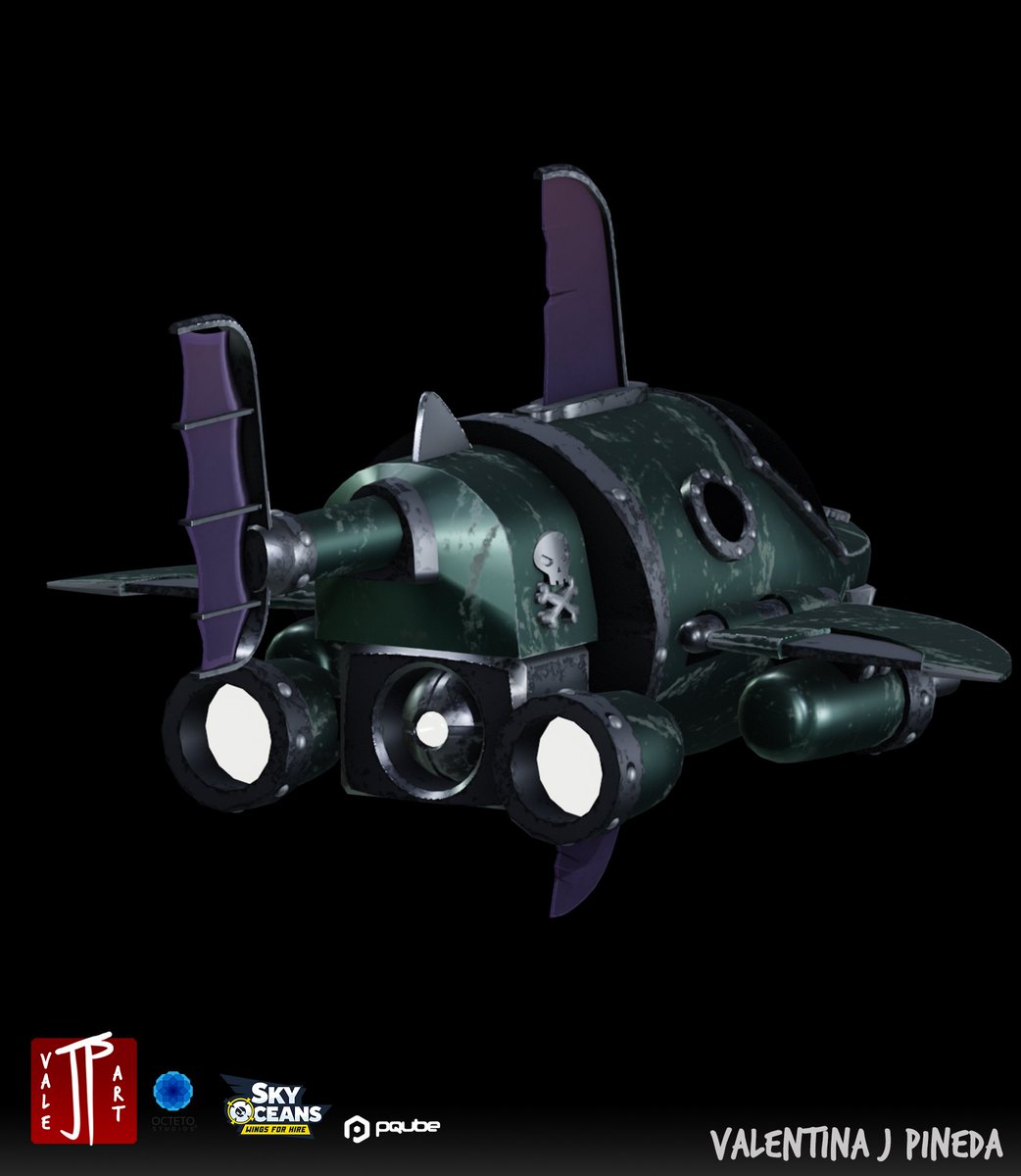 ValeJP_art's tweet image. Finally posting Sky Oceans: Wings for Hire work!
This was the first ship I made, and was re-textured by me for portfolio purposes 🙂
Sky Oceans: Wings for Hire @SkyOceansGame belongs to @OctetoStudios and published by @PQubeGames