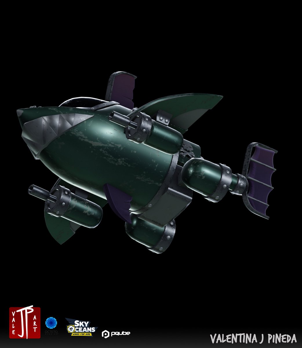 ValeJP_art's tweet image. Finally posting Sky Oceans: Wings for Hire work!
This was the first ship I made, and was re-textured by me for portfolio purposes 🙂
Sky Oceans: Wings for Hire @SkyOceansGame belongs to @OctetoStudios and published by @PQubeGames