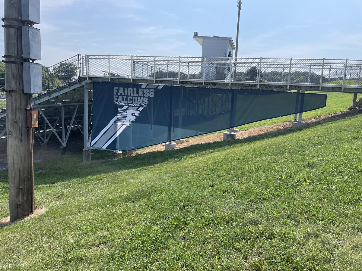 AthleticFalcons's tweet image. We extend our sincere thanks to the Fairless Athletic Booster Club and Chevrolet GMC of Millersburg / Drive Point Auto Group for their generous support in helping wrap Brideweser Stadium. Your partnership enhances the pride and spirit of Falcon Nation. #SOAR #GoFalconsGo