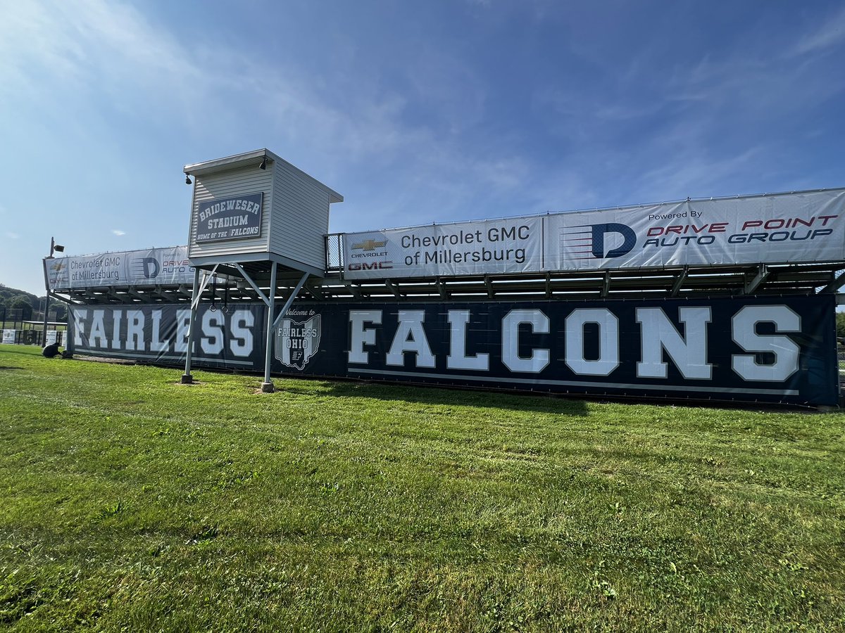 AthleticFalcons's tweet image. We extend our sincere thanks to the Fairless Athletic Booster Club and Chevrolet GMC of Millersburg / Drive Point Auto Group for their generous support in helping wrap Brideweser Stadium. Your partnership enhances the pride and spirit of Falcon Nation. #SOAR #GoFalconsGo