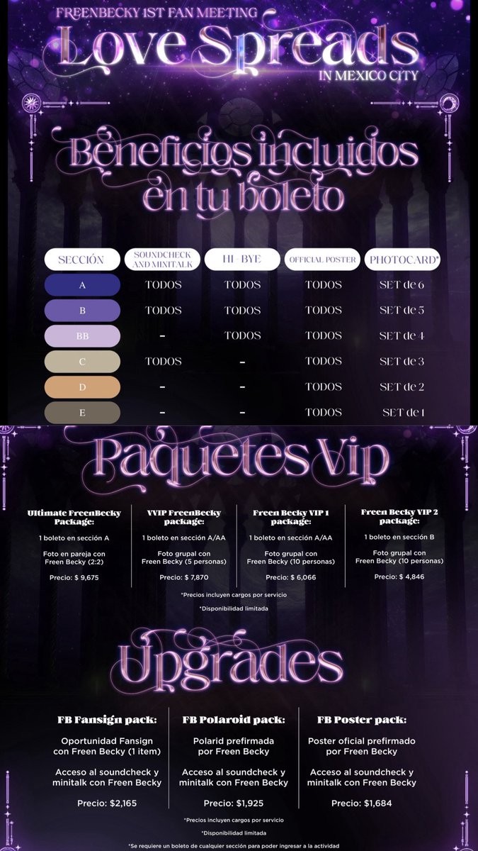ailoviutl's tweet image. 🌐💜 FREENBECKY 🌐💜
1ST FAN MEETING Love Spreads
🗓️ Lunes 1 de Septiembre del 2025 🗓️
🏟️ Teatro Metropólitan 🏟️
📍 CDMX📍 🇲🇽 México 🇲🇽

🎫 Venta General 11:00 AM 🎫 Acepta casi todas las tarjetas excepto: SPIN, SALDAZO, BANCOPPEL 🎫 Límite de Compra: 8 Boletos 🎫 Lobby 10:46 AM…