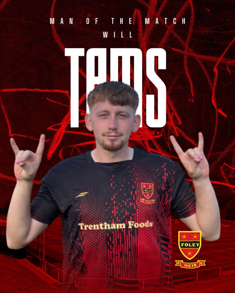 Today’s Man of the Match for Foley

The rock at the back today Will Tams!

🔴⚫️

#UpTheFoley