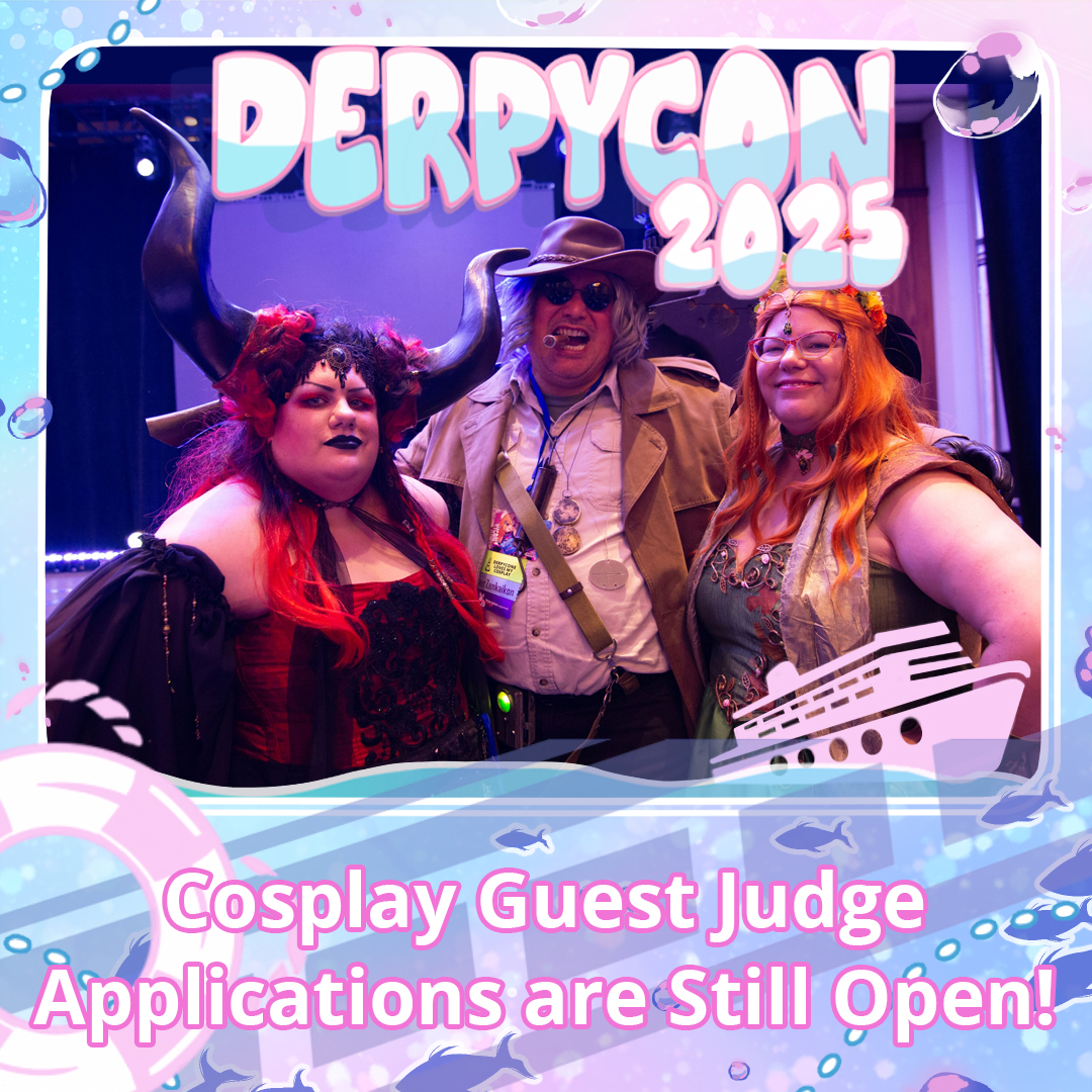 DerpyCon's tweet image. Our Cosplay Guest Judge application is extended until July 30th!

Have a cosplay medium you are an expert in, prop making, LEDs, sewing, makeup, or any other format?

Want to be a Cosplay Guest Judge for DerpyCon 2025? Apply by July 30th to be considered.
&amp;gt;d.erpy.link/12211