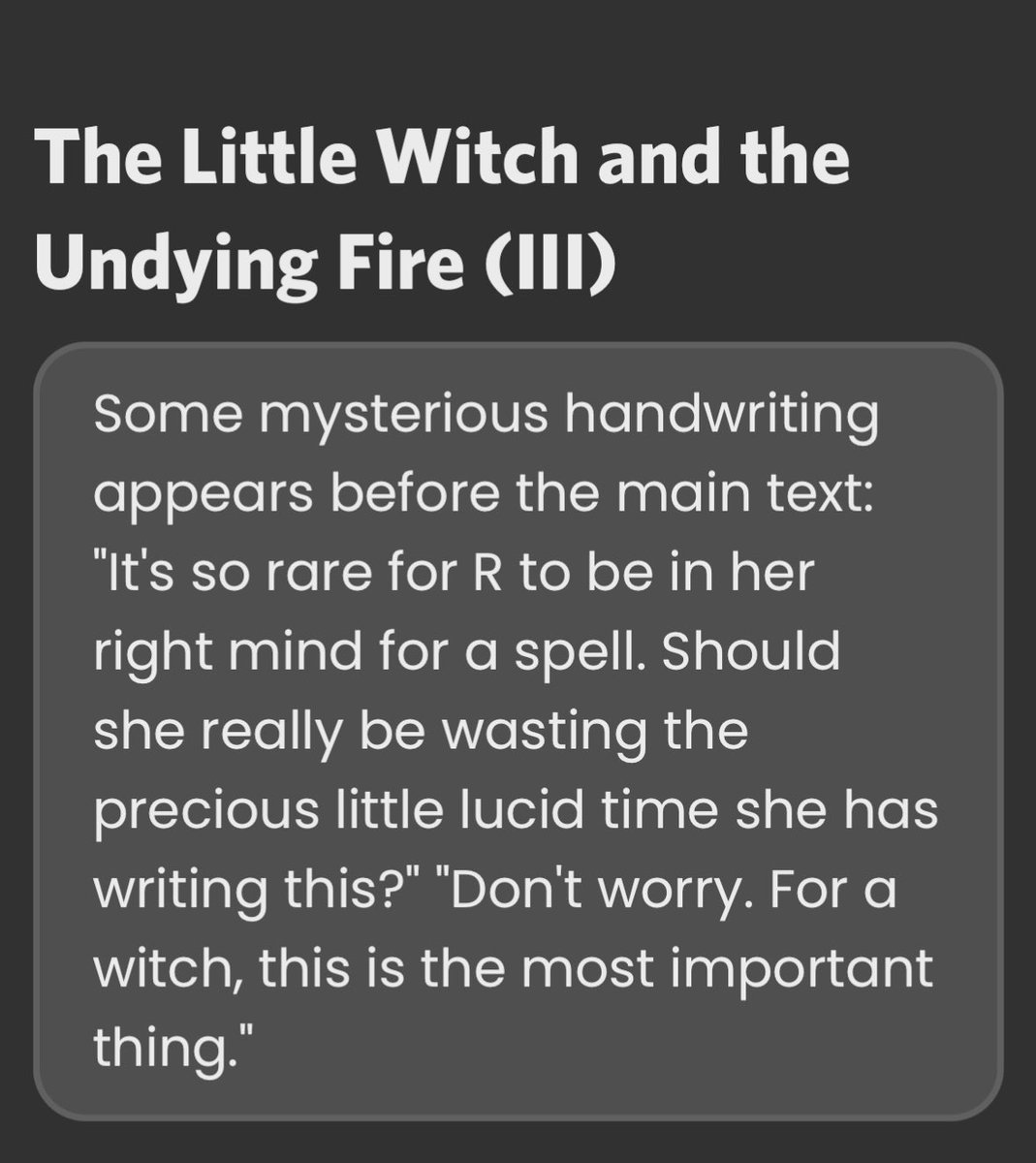 rhinedottirtime's tweet image. Vol. 3 of "The Little Witch and the Undying Fire" written by Rhinedottir tells the story of a witch and her friends who get corrupted by a special "mold", develop identity disorders, and become unrecognizable in their pursuit of power. Oddly paralleling the story of the sinners.