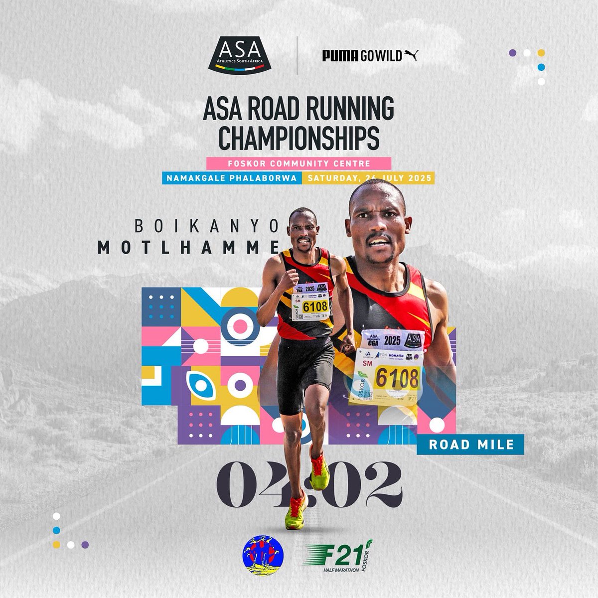 AthleticsSA_'s tweet image. Living up to the hype 👏
Boikanyo Motlhamme wins the mens 1mile in a battle to the line against tshegofatso pilane & ryan mphahlele
Maiden Title for Boikanyo 👊
#AsaRoadChamps