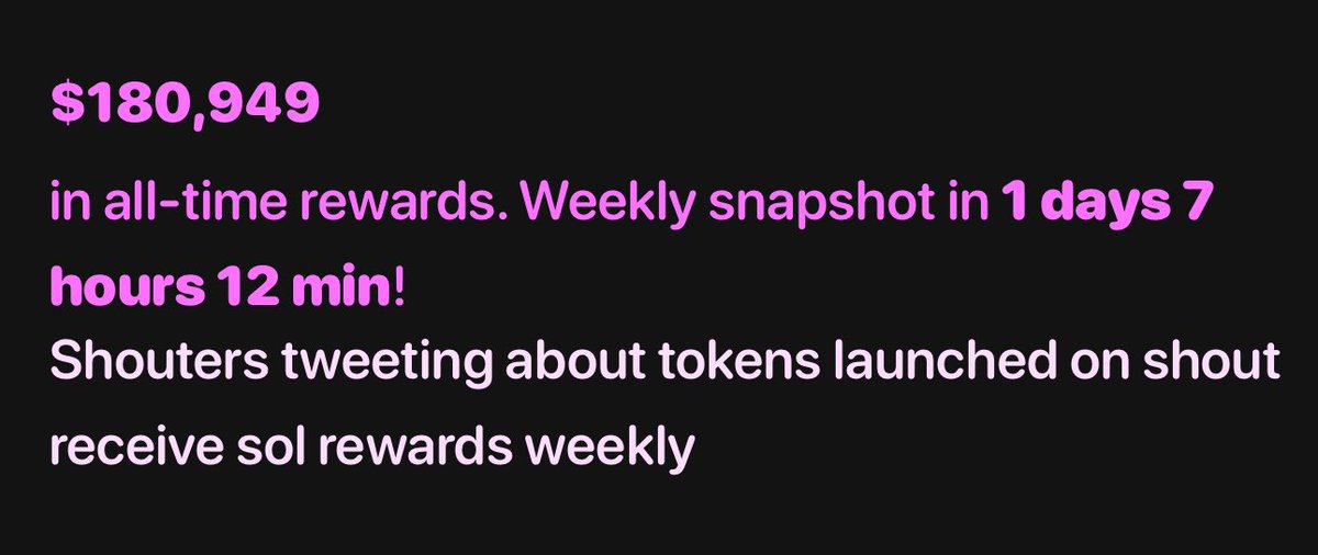 Resist_W's tweet image. Just about 1 day left till @shoutdotfun distributed rewards
Have you $shout ed enough this week?