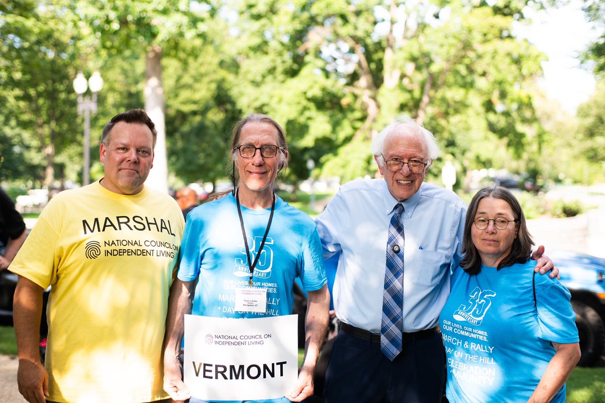 SenSanders's tweet image. The Americans with Disabilities Act — passed 35 years ago — was not a gift. It was the result of a powerful movement led by people who demanded to be seen, heard and treated with dignity.

The fight for equality is far from over. In fact, it is more urgent now than ever.